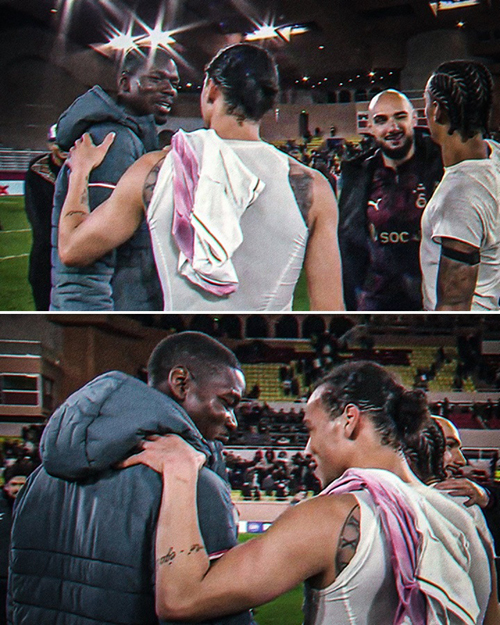 欧冠重逢！博格<a href=/zuqiuremen/barcelona/ target=_blank class=infotextkey>巴萨</a>内场边寒暄，曼市德比旧将再聚首