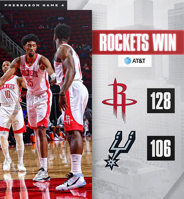 <a href=/lanqiu/suoyou/rockets/ target=_blank class=infotextkey>火箭</a>128-106轻取<a href=/lanqiu/suoyou/spurs/ target=_blank class=infotextkey>马刺</a>